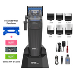 MRDPRO CYBORG PRO 2026-BLACK-Professional Cordless Hair Clipper - Full Metal, 3300mAh, BLPU Motor for Barbers