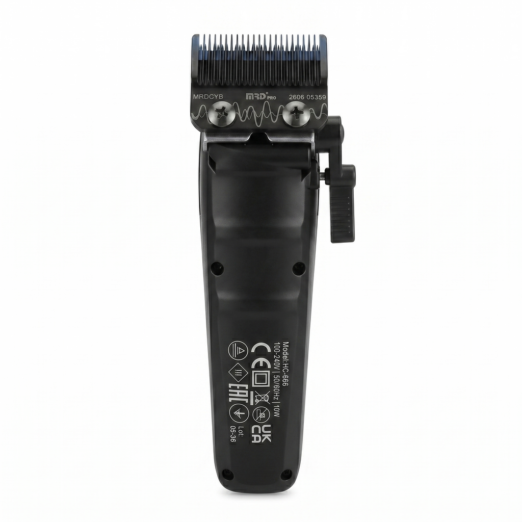 MRDPRO CYBORG PRO 2026-BLACK-Professional Cordless Hair Clipper - Full Metal, 3300mAh, BLPU Motor for Barbers