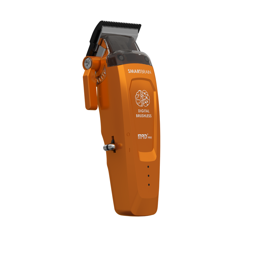 MRDPRO SMART BRAIN HC 90-4-ORANGE-Premium Brushless Motor Hair Clipper (7200 RPM) with DLC Blade & Zero Gap Adjustable Taper