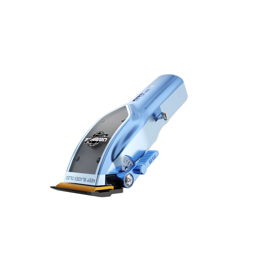 Uranus Professional Barber Clipper-3969V-BLUE-Zero Gap, 7500 RPM Motor, DLC Blade