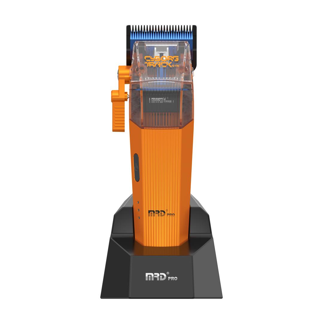 MRDPRO CYBORG PRO 2026-ORANGE-Professional Cordless Hair Clipper - Full Metal, 3300mAh, BLPU Motor for Barbers